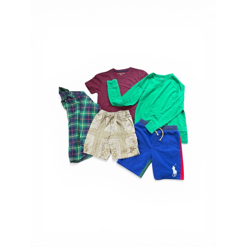 Boys 10/12 Clothing Bundle Ralph Lauren Crew Cuts Primary Lot 5 Pieces